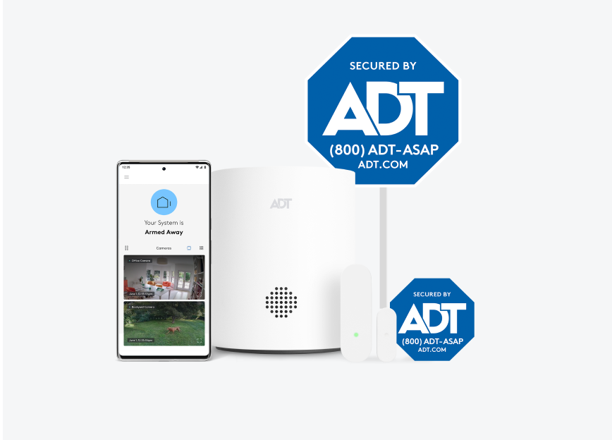 BYO system of ADT app, hub. yard sign, etc.