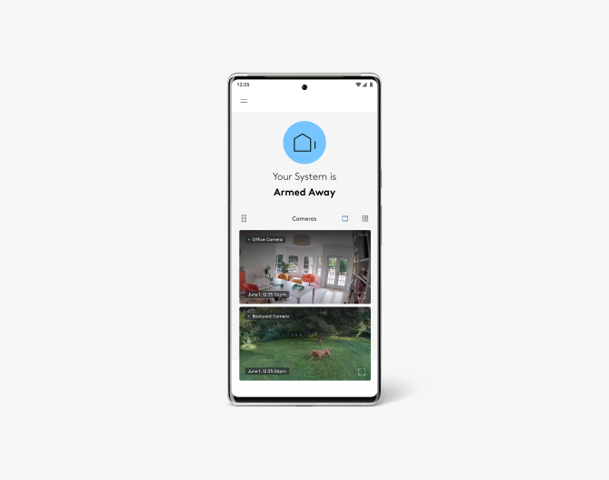 ADT+ app showing surveillance footage 