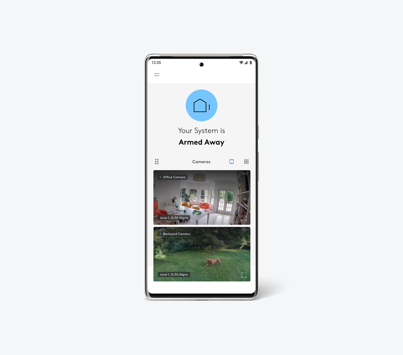 ADT+ app showing surveillance footage 